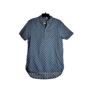 Chubbies The Nutter Blue Knit Short Sleeve Polo Shirt Mens Small